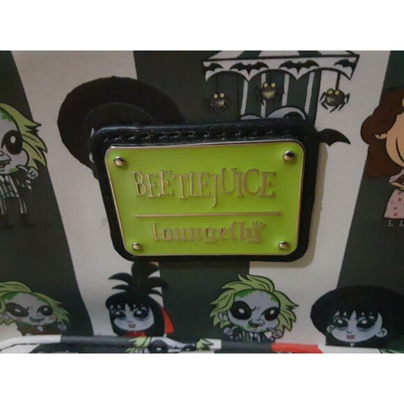 Loungefly Beetlejuice Chibi Mini Backpack Double Shoulder Strap Bag Purse main image 6